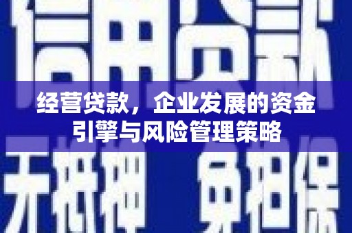 外埔经营贷款，企业发展的资金引擎与风险管理策略