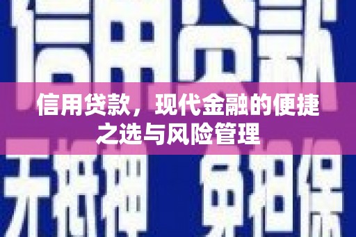 外埔信用贷款，现代金融的便捷之选与风险管理