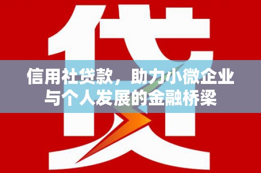 外埔信用社贷款，助力小微企业与个人发展的金融桥梁