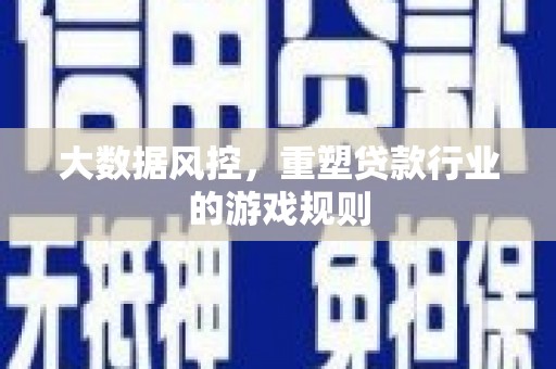 外埔大数据风控，重塑贷款行业的游戏规则