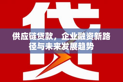 外埔供应链贷款，企业融资新路径与未来发展趋势