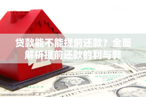 外埔贷款能不能提前还款？全面解析提前还款的利与弊