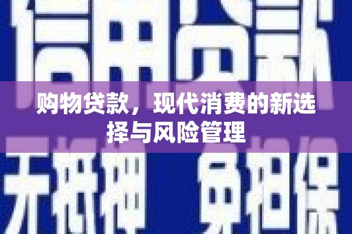 外埔购物贷款，现代消费的新选择与风险管理