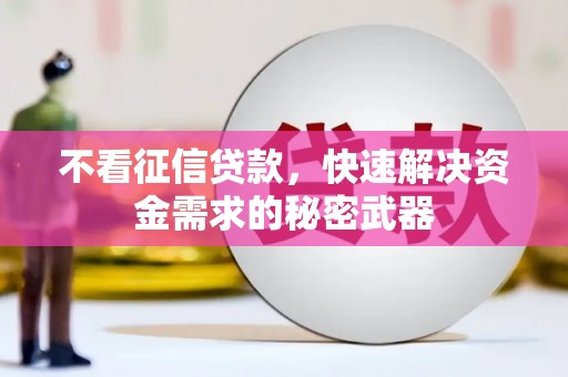 外埔不看征信贷款，快速解决资金需求的秘密武器