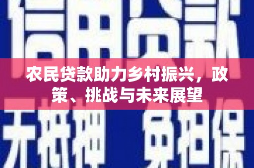 外埔农民贷款助力乡村振兴，政策、挑战与未来展望