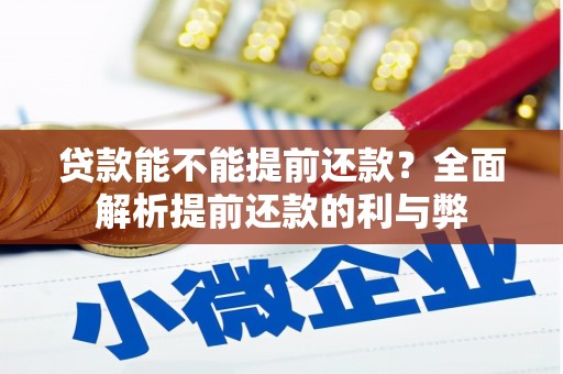 外埔贷款能不能提前还款？全面解析提前还款的利与弊