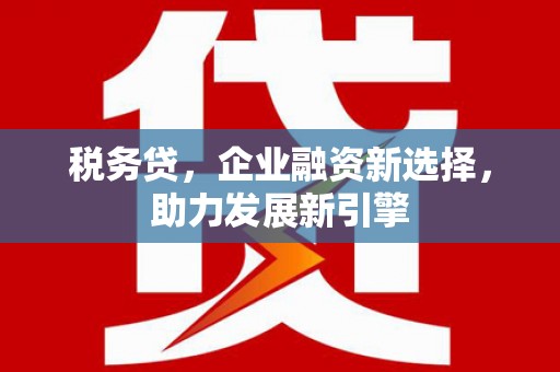 外埔税务贷，企业融资新选择，助力发展新引擎