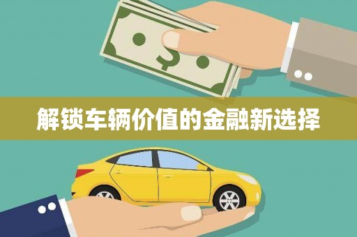 外埔解锁车辆价值的金融新选择