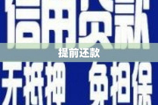外埔提前还款