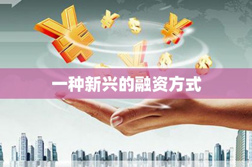 外埔一种新兴的融资方式